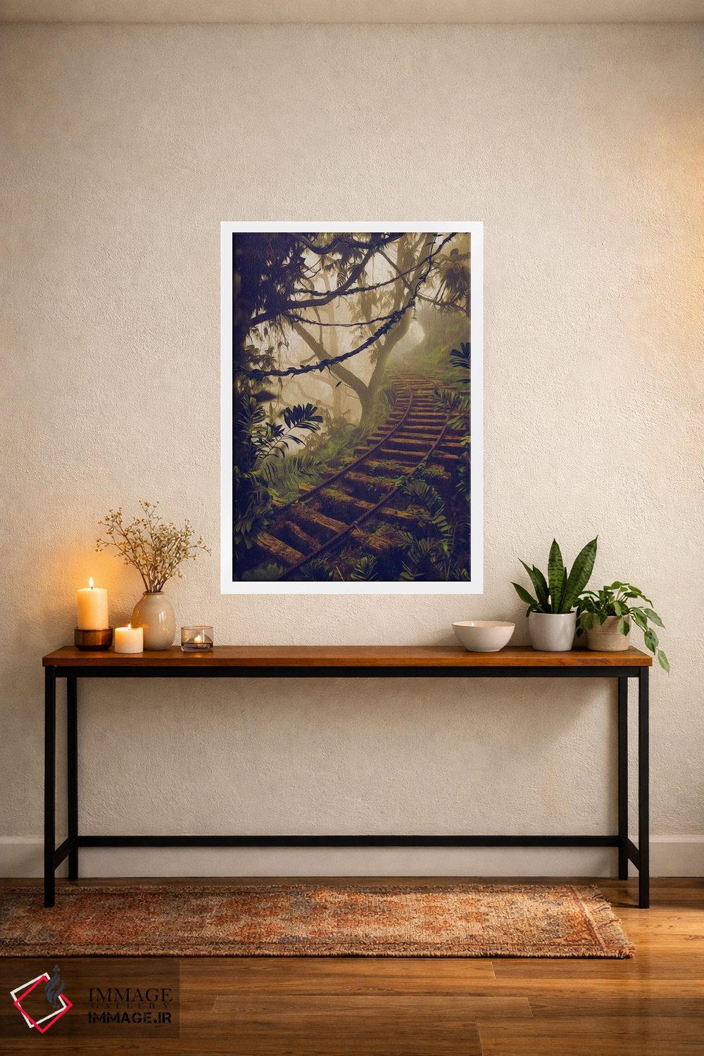 تابلو دکوراتیو خط آهن در مناطق گرمسیری اثر ایوجنیا بیدیوک - D3W