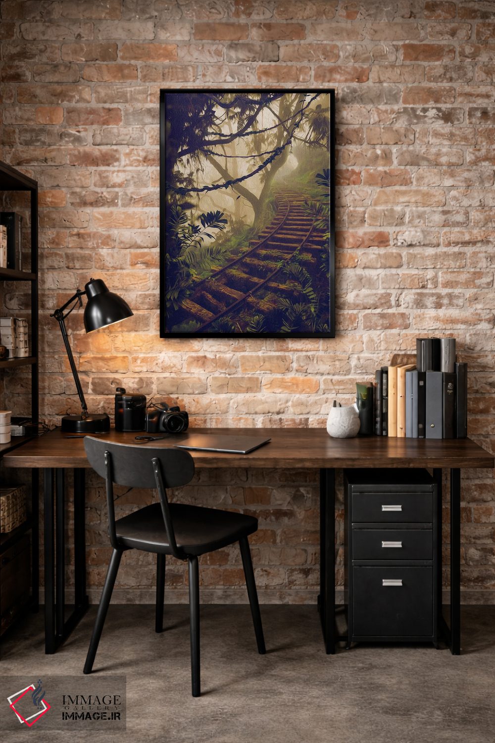 تابلو دکوراتیو خط آهن در مناطق گرمسیری اثر ایوجنیا بیدیوک - D4B