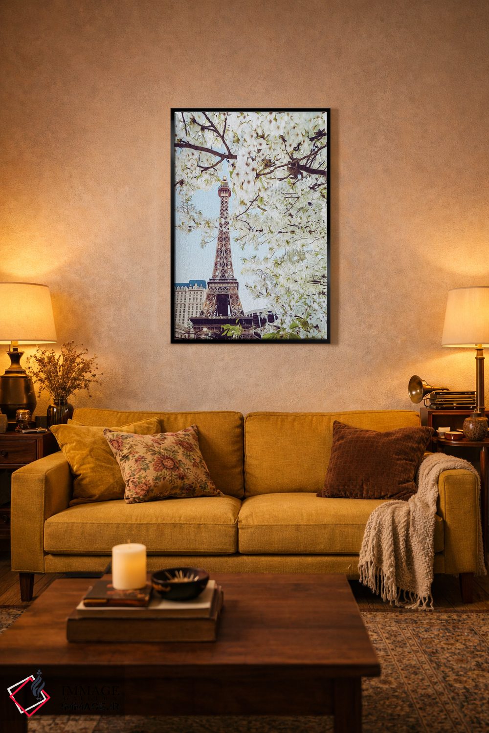 تابلو دکوراتیو شکوفه های گیلاس پاریس اثر ایوجنیا بیدیوک - D5B