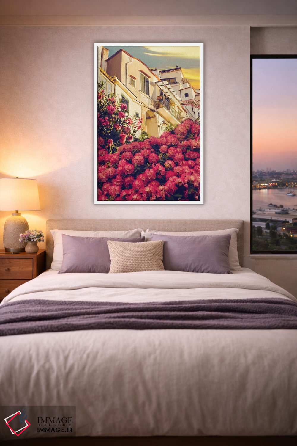 تابلو دکوراتیو شکوفه های رودودندرون اثر ایوجنیا بیدیوک - D3W