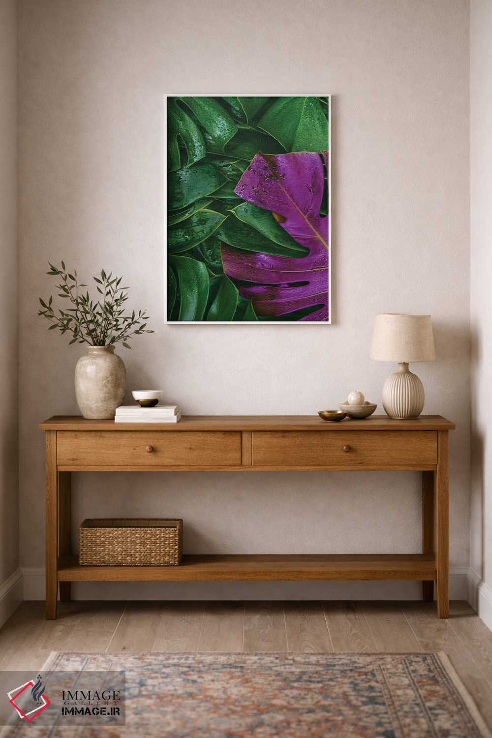تابلو دکوراتیو هیولای بنفش و سبز اثر ایوجنیا بیدیوک - D1W