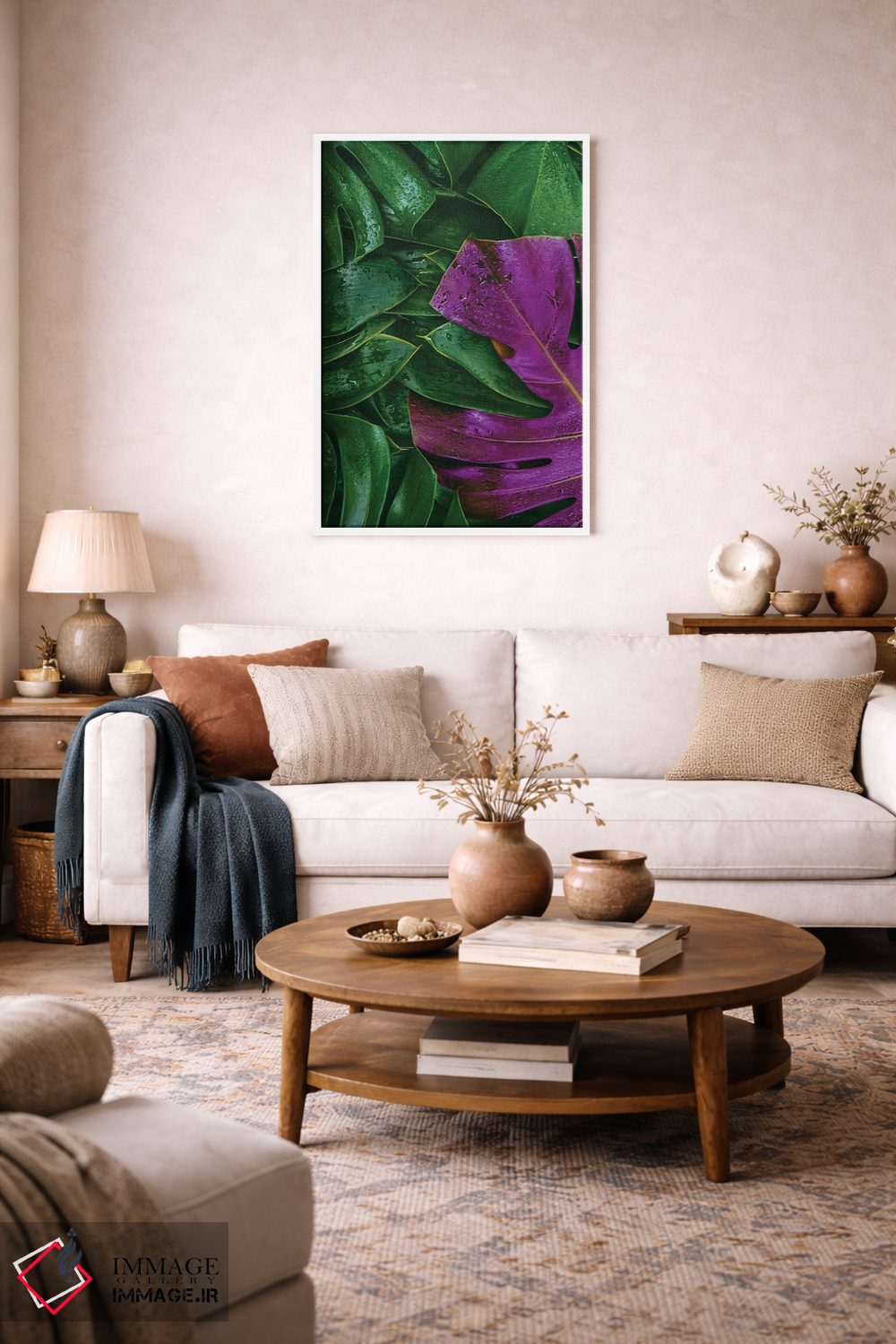 تابلو دکوراتیو هیولای بنفش و سبز اثر ایوجنیا بیدیوک - D3W