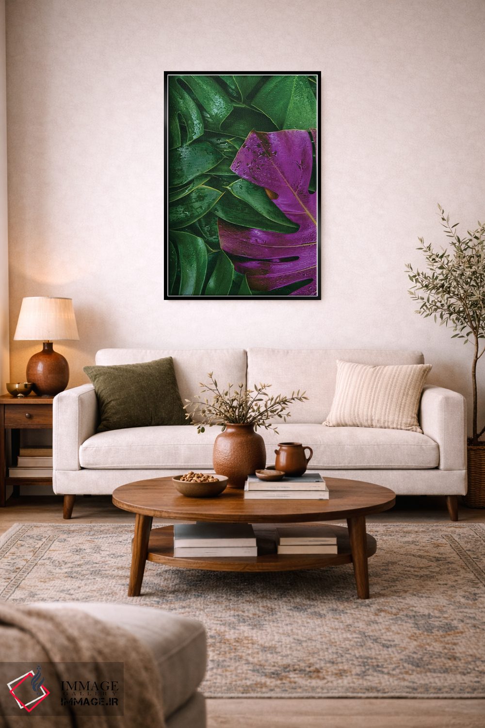 تابلو دکوراتیو هیولای بنفش و سبز اثر ایوجنیا بیدیوک - D4B