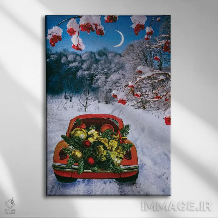تابلو دکوراتیو The Holidays, The Concept Of A New Year,زمستان، تعطیلات… اثر ایوجنیا بیدیوک - نمای روبهرو روی دیوار