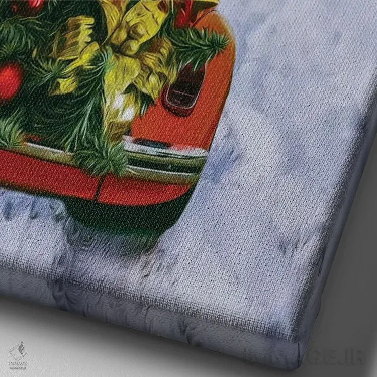 تابلو دکوراتیو The Holidays, The Concept Of A New Year,زمستان، تعطیلات… اثر ایوجنیا بیدیوک - نمای نزدیک بافت بوم