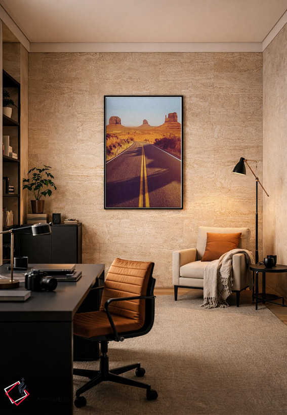 تابلو دکوراتیو جاده ای در صحرای تگزاس اثر ایوجنیا بیدیوک - D6B