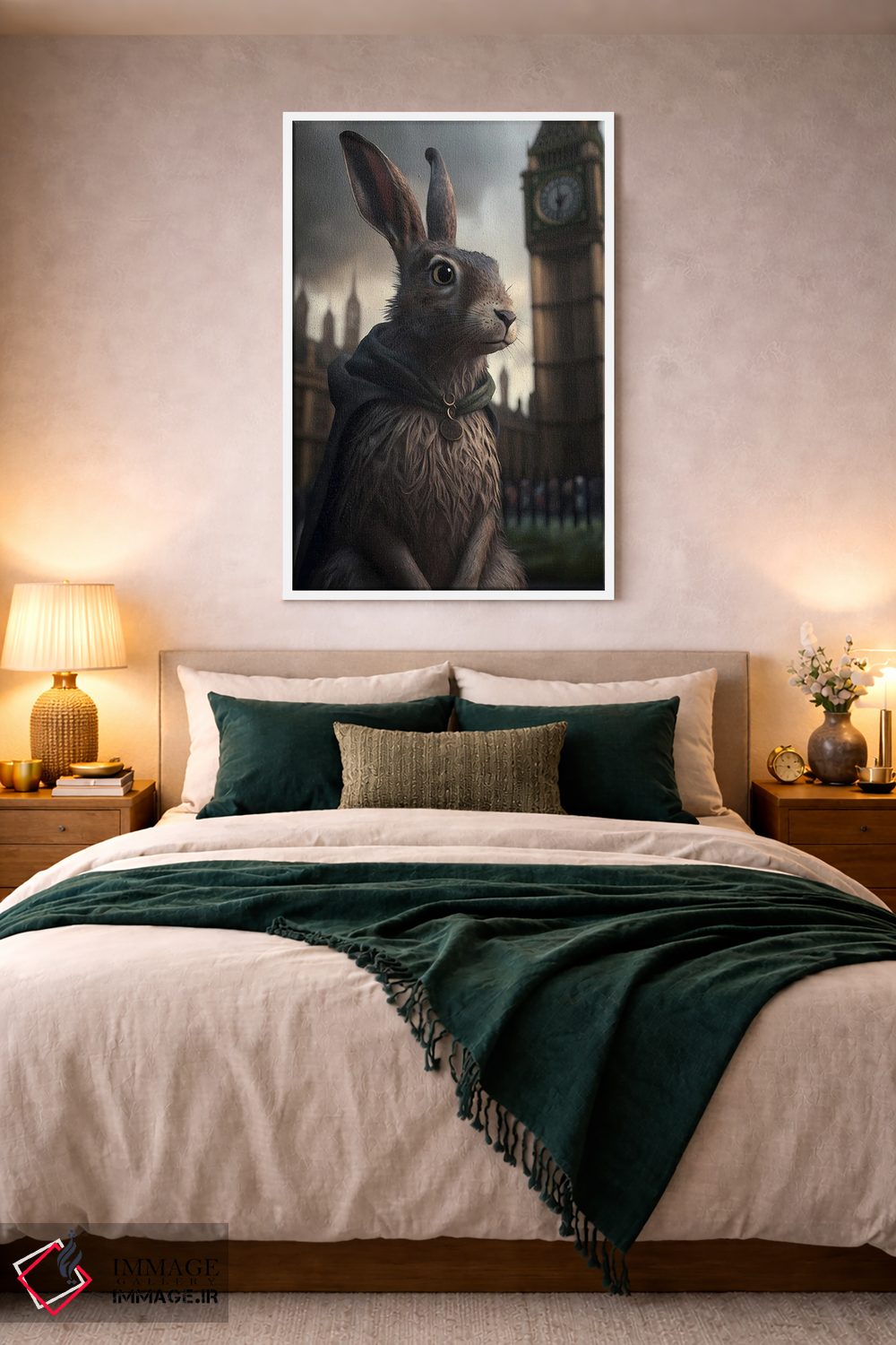تابلو دکوراتیو یک خرگوش در لندن اثر ایوجنیا بیدیوک - D3W