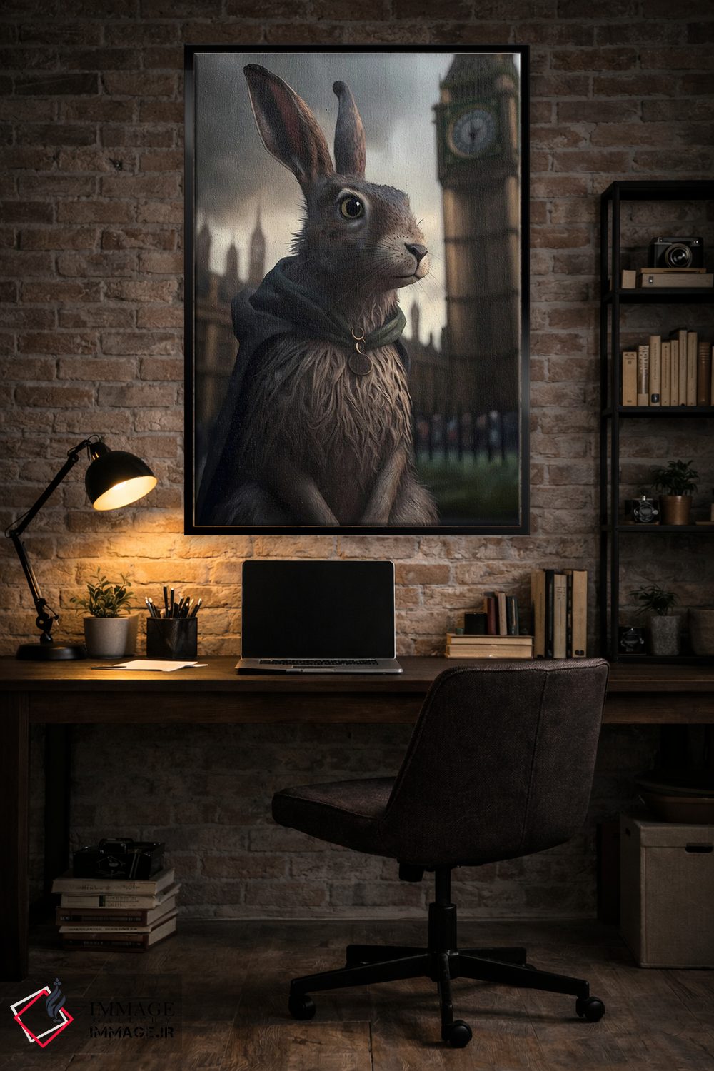 تابلو دکوراتیو یک خرگوش در لندن اثر ایوجنیا بیدیوک - D5B
