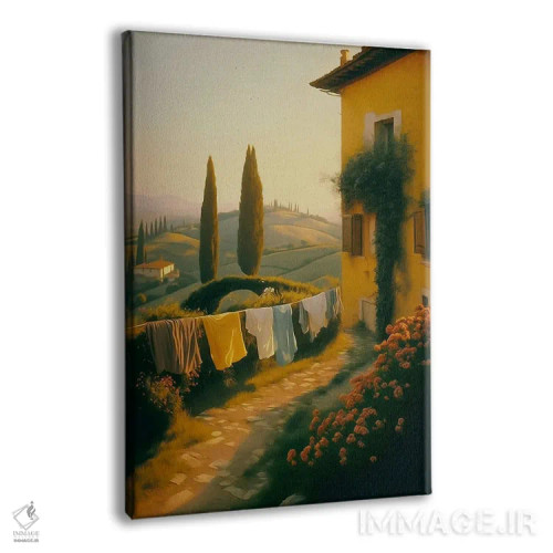 تابلو دکوراتیو روز آفتابی در توسکانی اثر ایوجنیا بیدیوک - نمای پرسپکتیو محصول