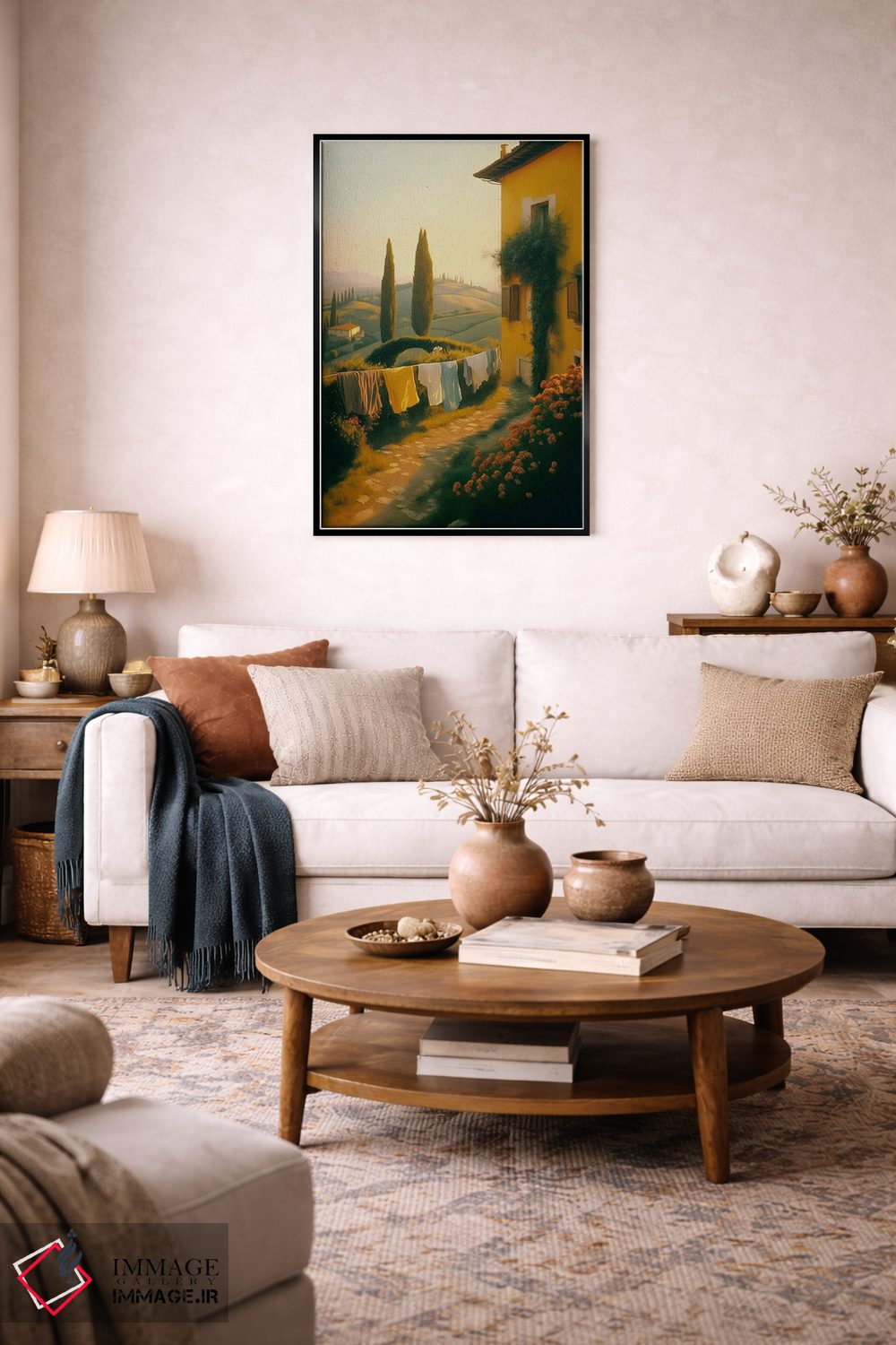 تابلو دکوراتیو روز آفتابی در توسکانی اثر ایوجنیا بیدیوک - D4B