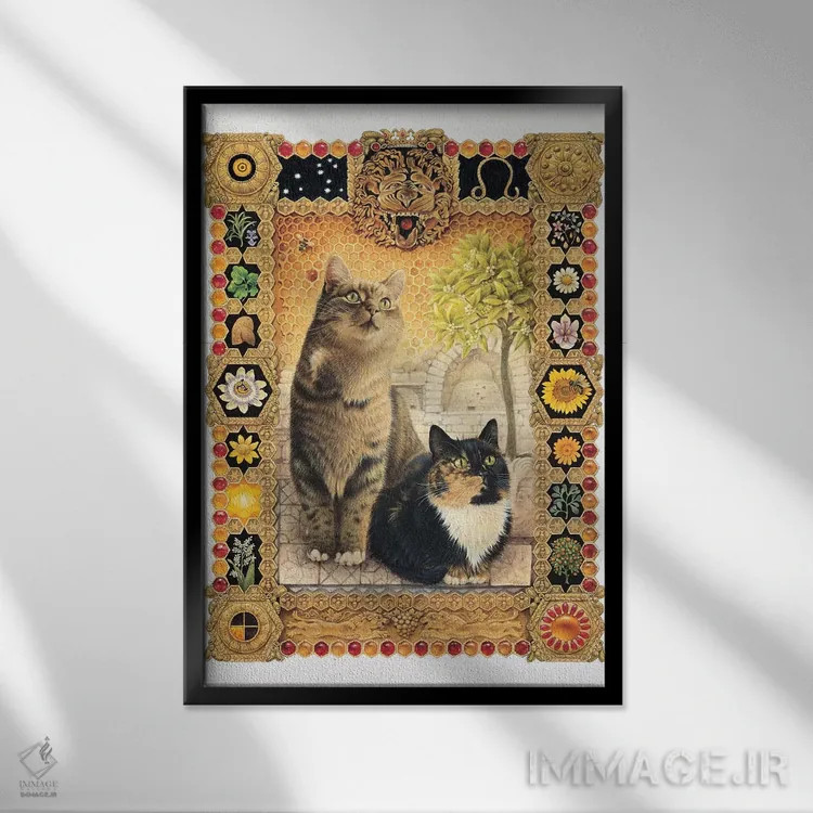 تابلو دکوراتیو برج اسد اثر آیوری کتس - نمای قابدار مشکی