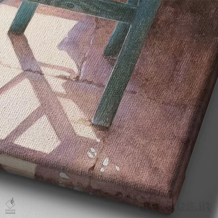 تابلو دکوراتیو ماتلی در یک فضای داخلی مدیترانه ای اثر آیوری کتس - نمای نزدیک بافت بوم