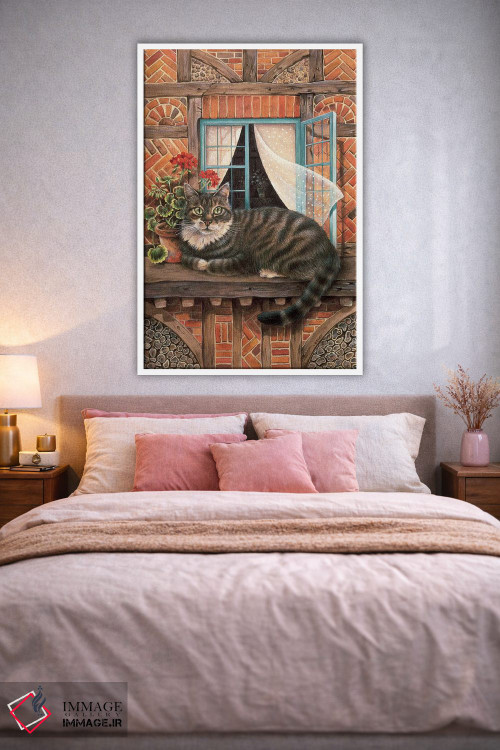 تابلو دکوراتیو مالتیزر کنار پنجره اثر آیوری کتس - D1W