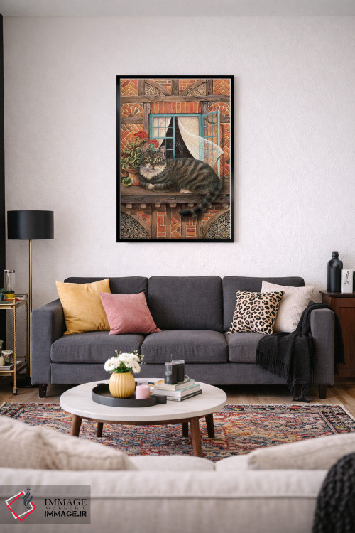 تابلو دکوراتیو مالتیزر کنار پنجره اثر آیوری کتس - D3B