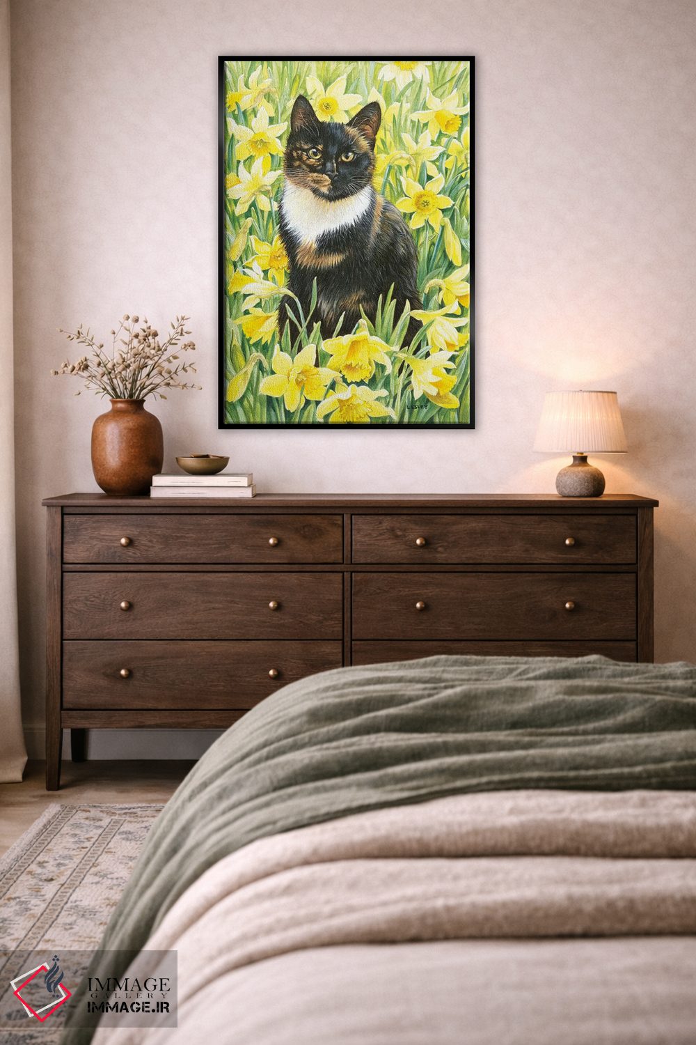 تابلو دکوراتیو ماتلی در بین نرگس های وحشی اثر آیوری کتس - D5B