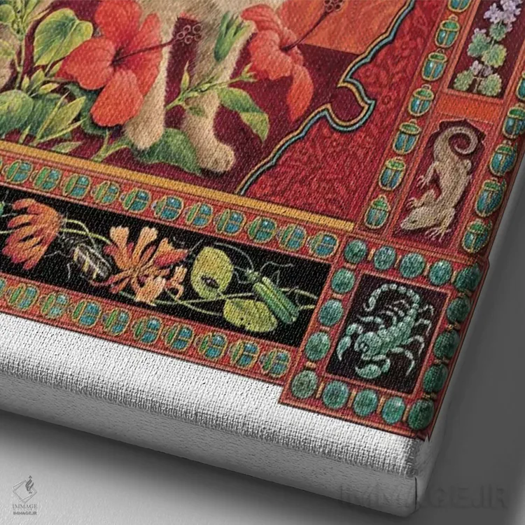 تابلو دکوراتیو برج عقرب اثر آیوری کتس - نمای نزدیک بافت بوم