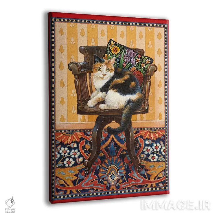 تابلو دکوراتیو بکی روی صندلی میز پدرم اثر آیوری کتس - نمای پرسپکتیو محصول