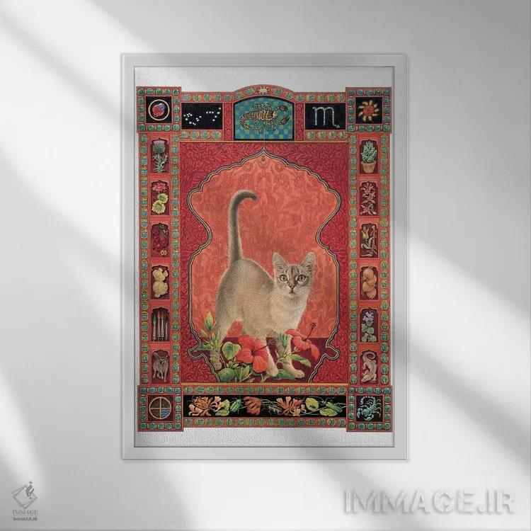 تابلو دکوراتیو برج عقرب اثر آیوری کتس - نمای قابدار سفید