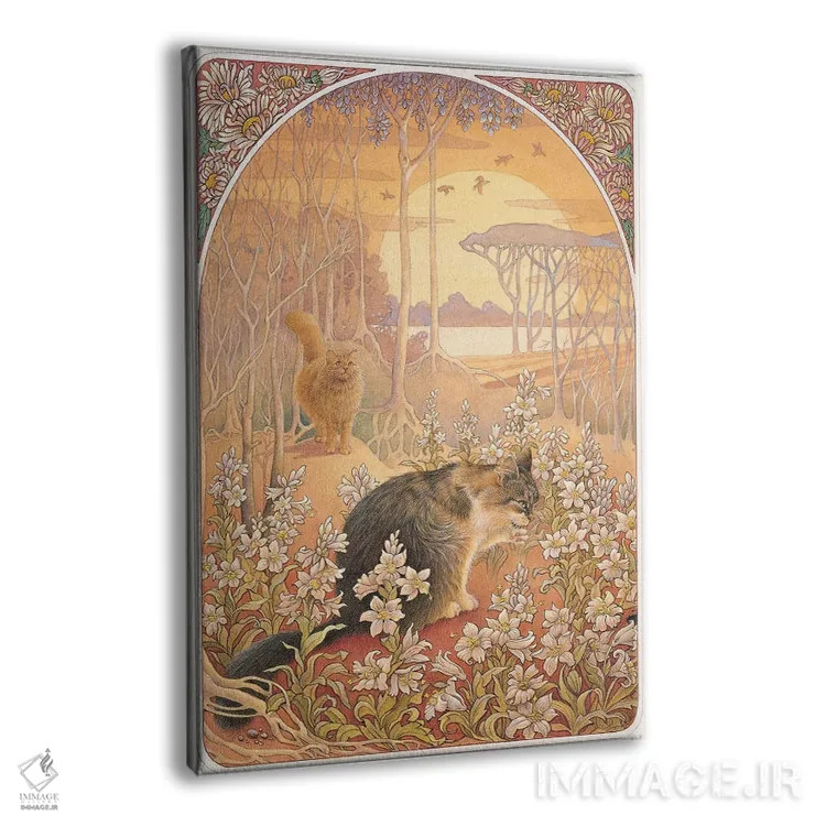 تابلو دکوراتیو سپیده دم با دندلیون و اگنیتا اثر آیوری کتس - نمای پرسپکتیو محصول