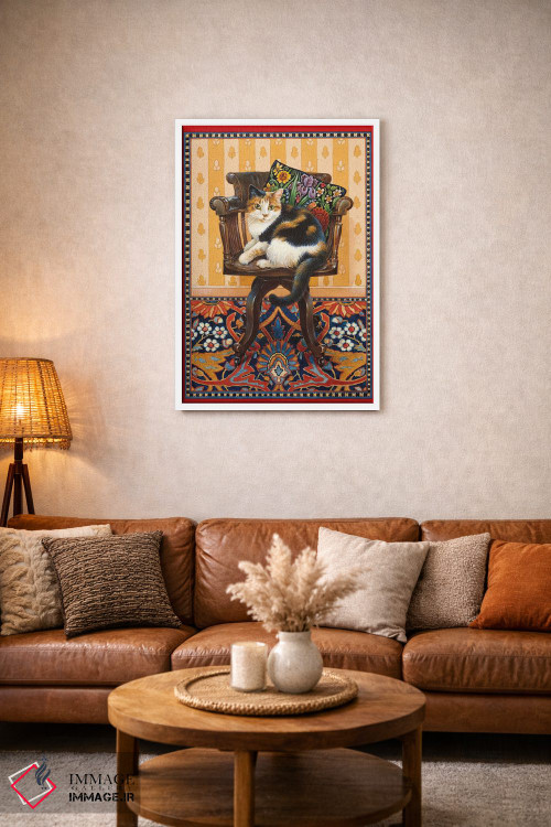 تابلو دکوراتیو بکی روی صندلی میز پدرم اثر آیوری کتس - D1W