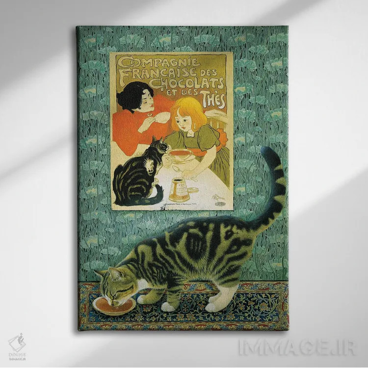 تابلو دکوراتیو تویگلت و پوستر هنری نوو اثر آیوری کتس - نمای روبهرو روی دیوار