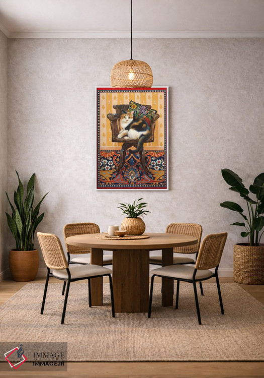 تابلو دکوراتیو بکی روی صندلی میز پدرم اثر آیوری کتس - D2W