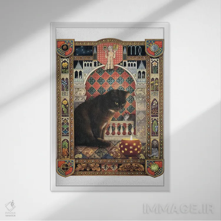 تابلو دکوراتیو برج سنبله اثر آیوری کتس - نمای قابدار سفید