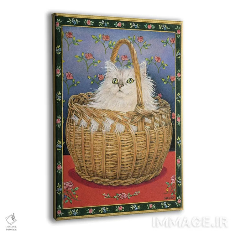 تابلو دکوراتیو بنجی در یک سبد اثر آیوری کتس - نمای پرسپکتیو محصول