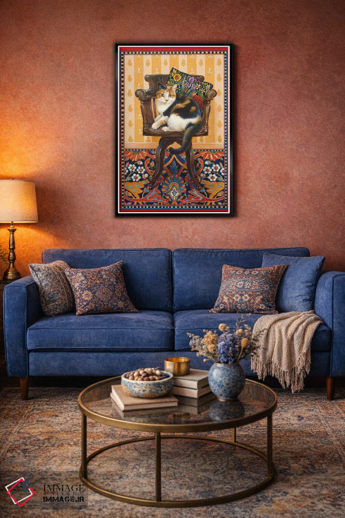 تابلو دکوراتیو بکی روی صندلی میز پدرم اثر آیوری کتس - D4B