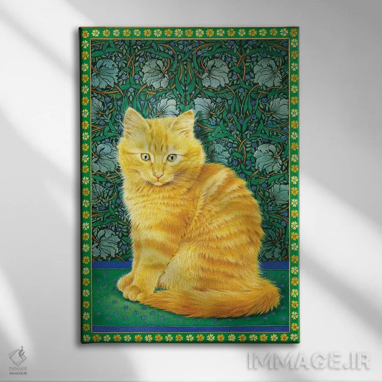 تابلو دکوراتیو دندلیون روی طرح ویلیام موریس اثر آیوری کتس - نمای روبهرو روی دیوار