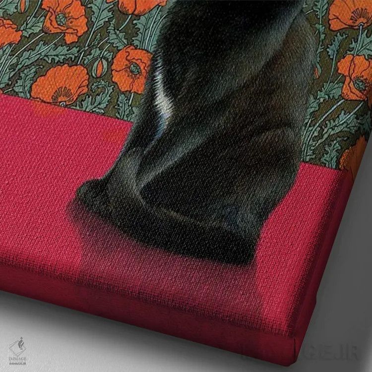 تابلو دکوراتیو گابریل و پوستر نوو اثر آیوری کتس - نمای نزدیک بافت بوم