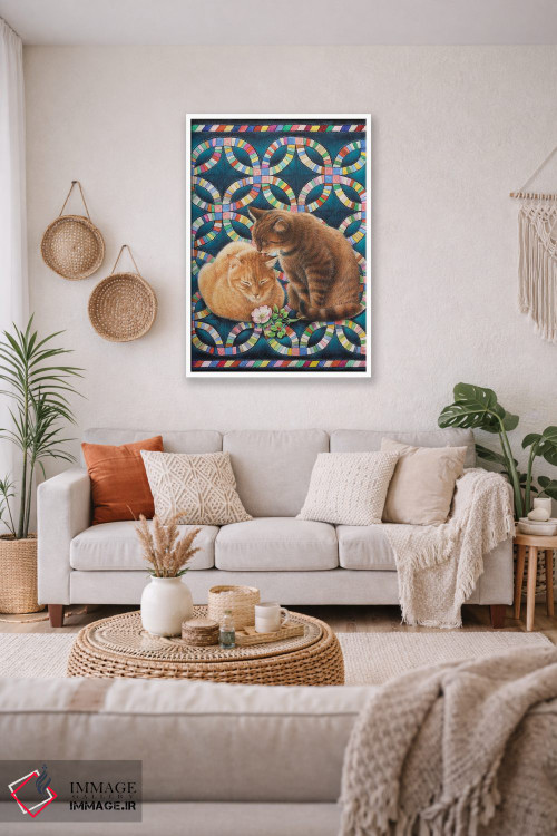 تابلو دکوراتیو روز ولنتاین با اسپایرو و بلاسوم اثر آیوری کتس - D1W