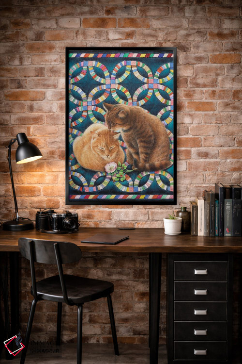 تابلو دکوراتیو روز ولنتاین با اسپایرو و بلاسوم اثر آیوری کتس - D3B