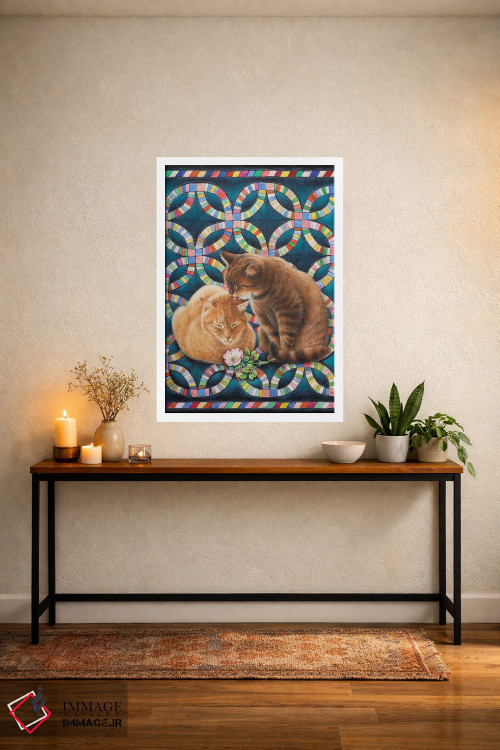 تابلو دکوراتیو روز ولنتاین با اسپایرو و بلاسوم اثر آیوری کتس - D2W