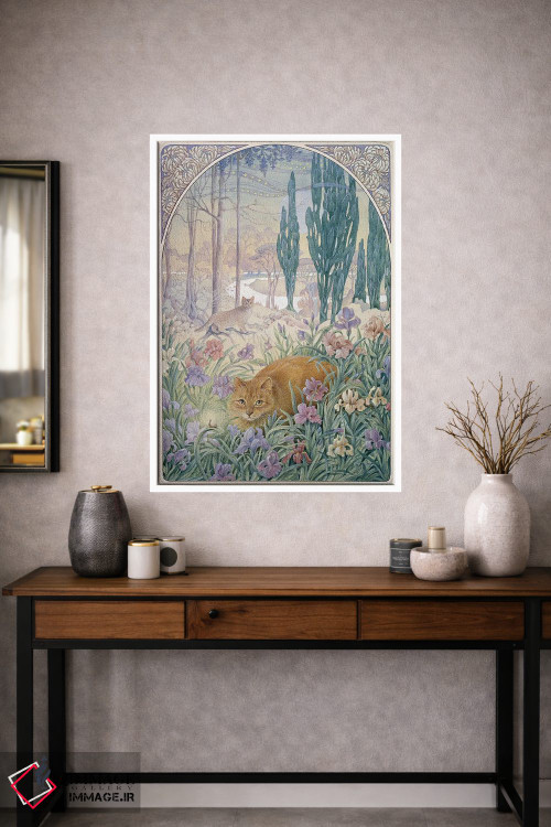 تابلو دکوراتیو شب با دندلیون و آمیولت اثر آیوری کتس - D1W