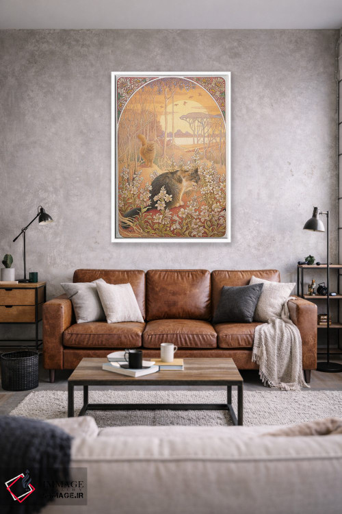 تابلو دکوراتیو سپیده دم با دندلیون و اگنیتا اثر آیوری کتس - D1W