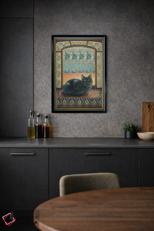 تابلو دکوراتیو آبی در سبک هنری نوو اثر آیوری کتس - D1B