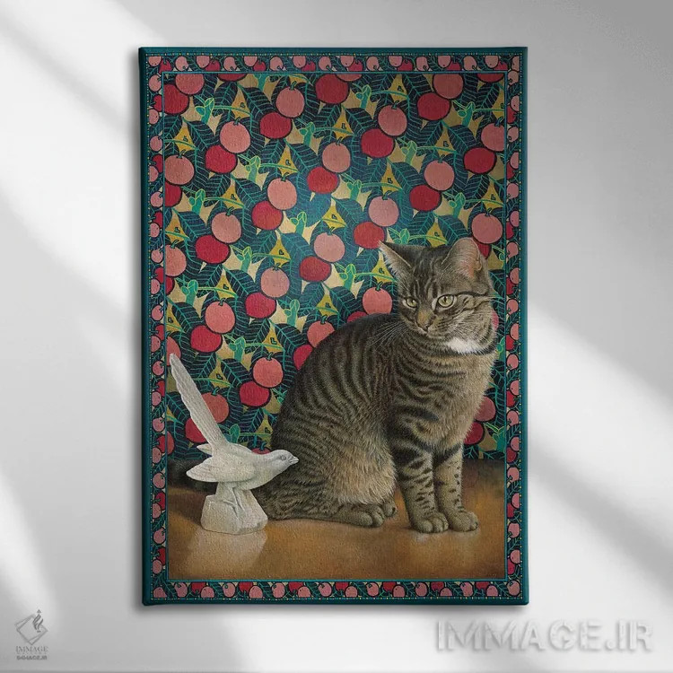 تابلو دکوراتیو ماپت و کبوتر دکو اثر آیوری کتس - نمای روبهرو روی دیوار