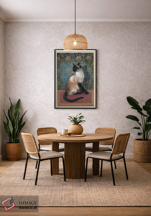 تابلو دکوراتیو فوآن روی فرش چینی اثر آیوری کتس - D3B