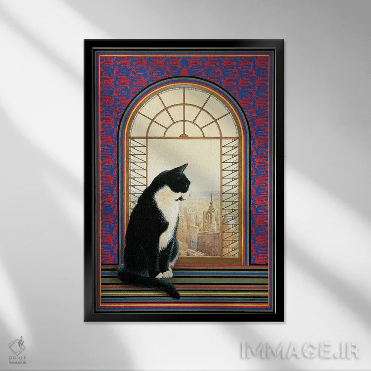 تابلو دکوراتیو چسترون در نیویورک اثر آیوری کتس - نمای قابدار مشکی