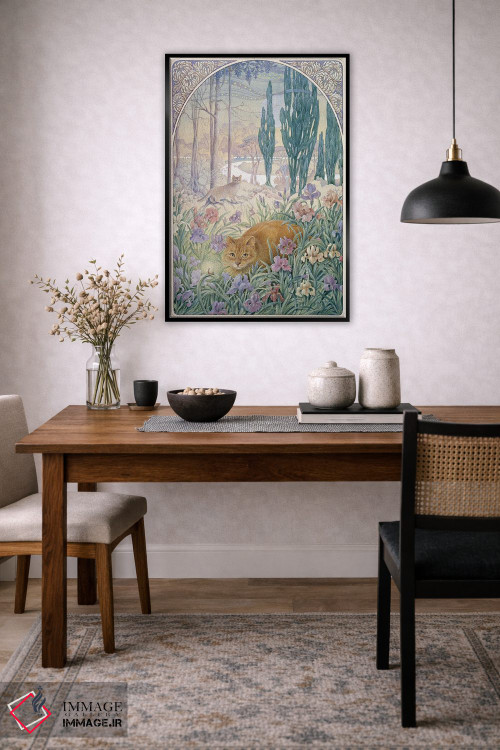 تابلو دکوراتیو شب با دندلیون و آمیولت اثر آیوری کتس - D5B