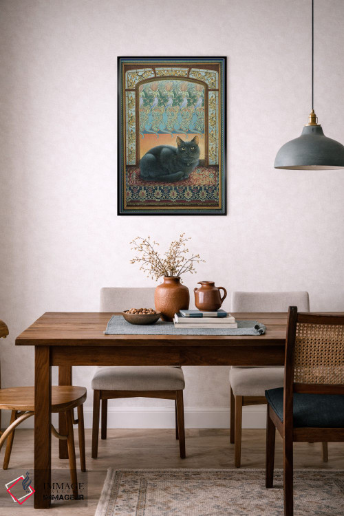 تابلو دکوراتیو آبی در سبک هنری نوو اثر آیوری کتس - D6B