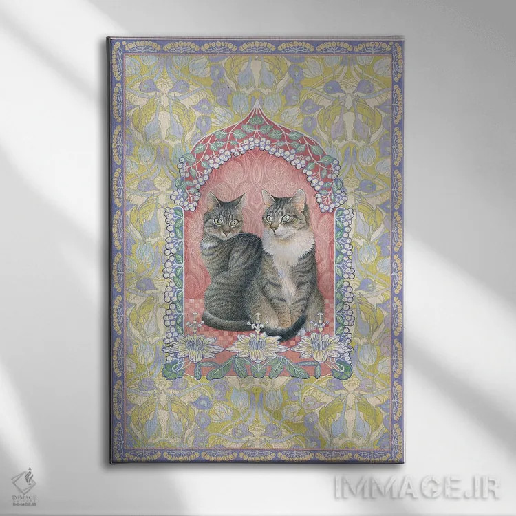 تابلو دکوراتیو جما و دخترش ماپت اثر آیوری کتس - نمای روبهرو روی دیوار