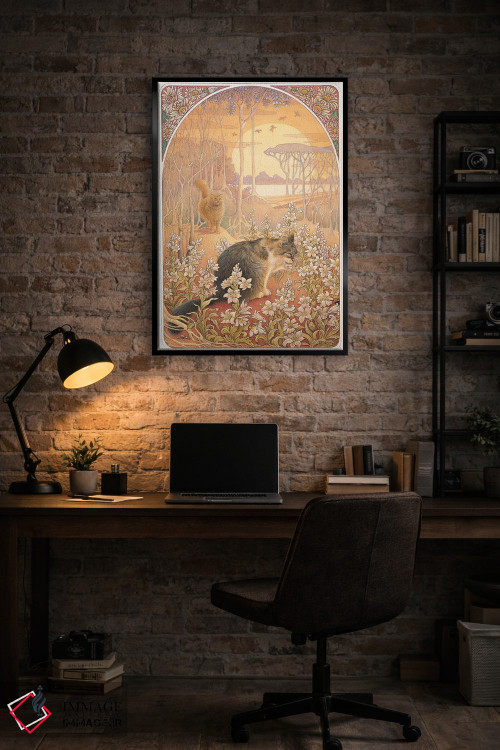 تابلو دکوراتیو سپیده دم با دندلیون و اگنیتا اثر آیوری کتس - D4B