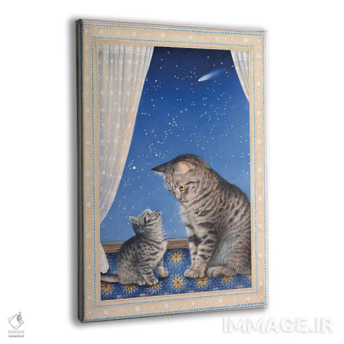 تابلو دکوراتیو مینتاکا با مادرش لوسی اثر آیوری کتس - نمای پرسپکتیو محصول