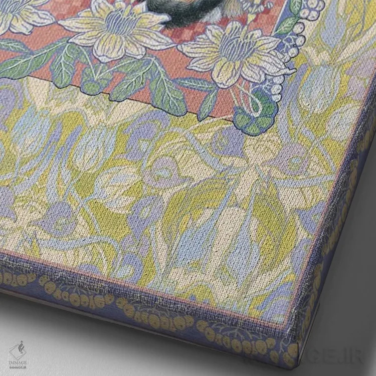 تابلو دکوراتیو جما و دخترش ماپت اثر آیوری کتس - نمای نزدیک بافت بوم