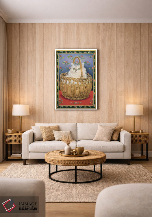 تابلو دکوراتیو بنجی در یک سبد اثر آیوری کتس - D1W