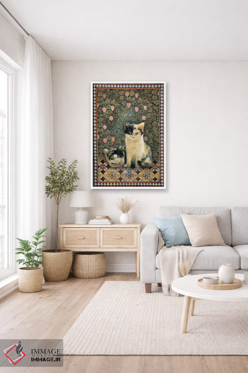 تابلو دکوراتیو گربه های دانا اثر آیوری کتس - D2W
