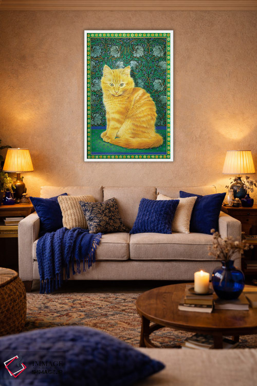 تابلو دکوراتیو دندلیون روی طرح ویلیام موریس اثر آیوری کتس - D3W