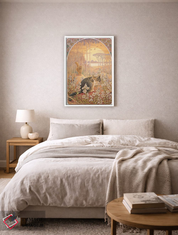 تابلو دکوراتیو سپیده دم با دندلیون و اگنیتا اثر آیوری کتس - D6W